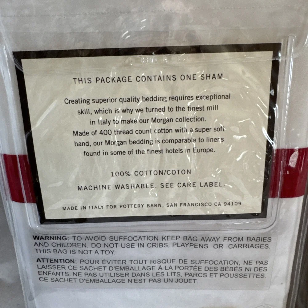 2 Pottery Barn Morgan Pillow Sham EURO 26